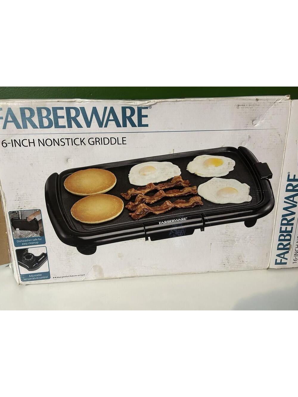 Farberware 16-Inch Nonstick Electric Griddle Adjustable Temp Dishwasher Safe